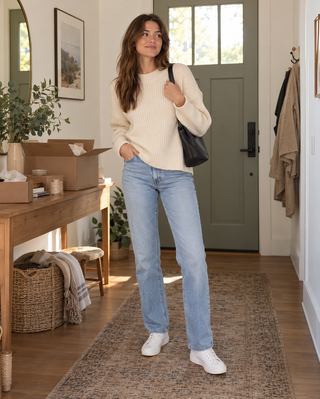 Cream knit daily route